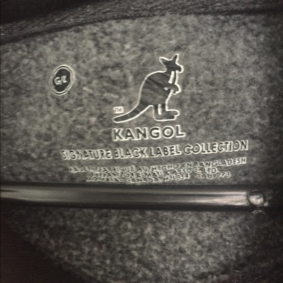 Grey and Black Kangol Hoodie - Picture 3 of 4